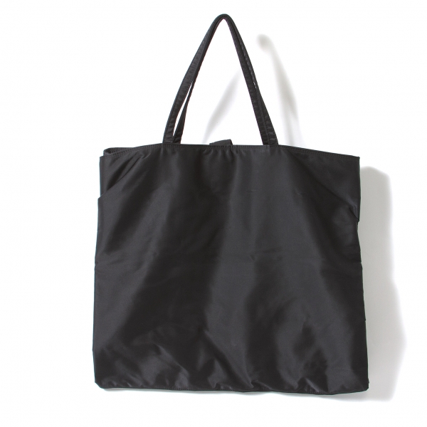 【最終値下げ】ワイズY's ツーフォールドデザインナイロンハンドバッグ 黒