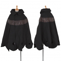  (SALE) COMME des GARCONS Dyed Design Coat (Jumper) Black XS