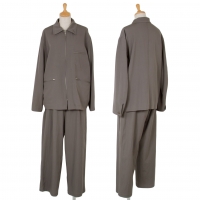  pour deux Wool Nylon Front Zip Blouson & Pants Grey M