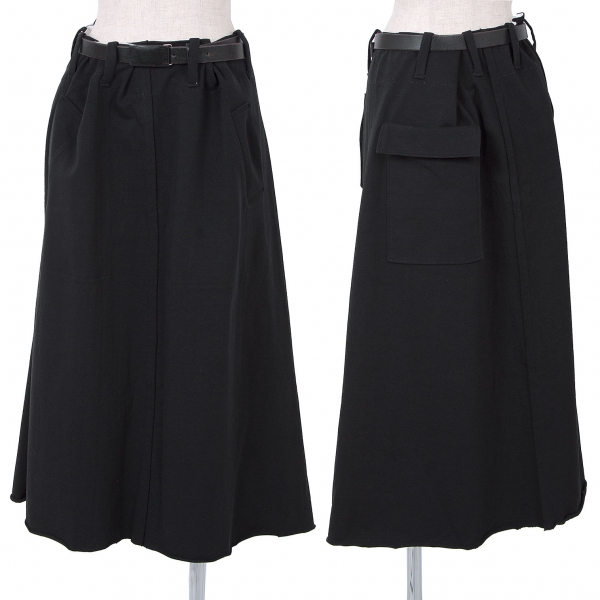 【最終値下げ】ワイズY's コットン天竺ワイドデザインスカート 黒3