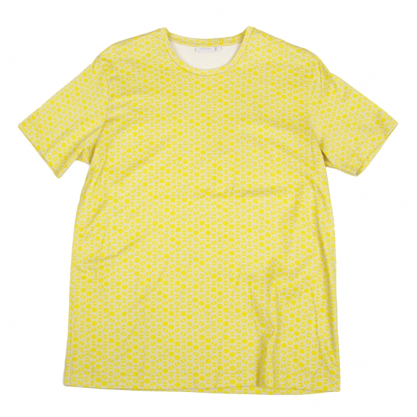 【SALE】カルバンクラインCalvin Klein ボルト総柄プリント半袖Tシャツ 黄グレーXL