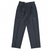  (SALE) Papas Wool glen check pants (Trousers) Navy L80