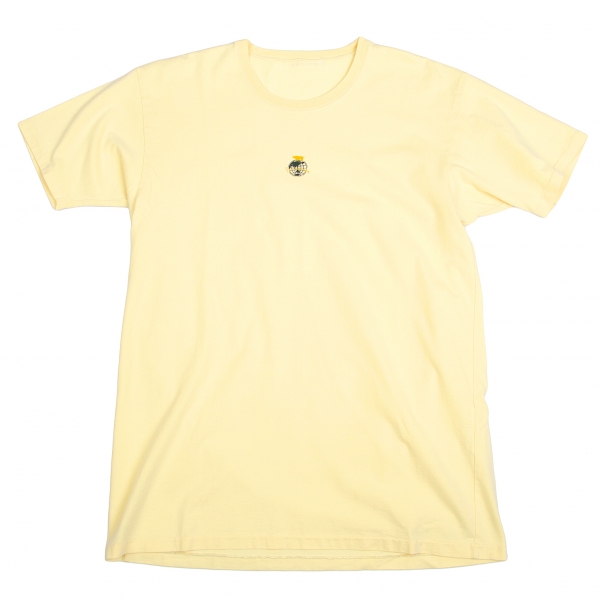 パパスPapas 地球サイプリントTシャツ 黄色S