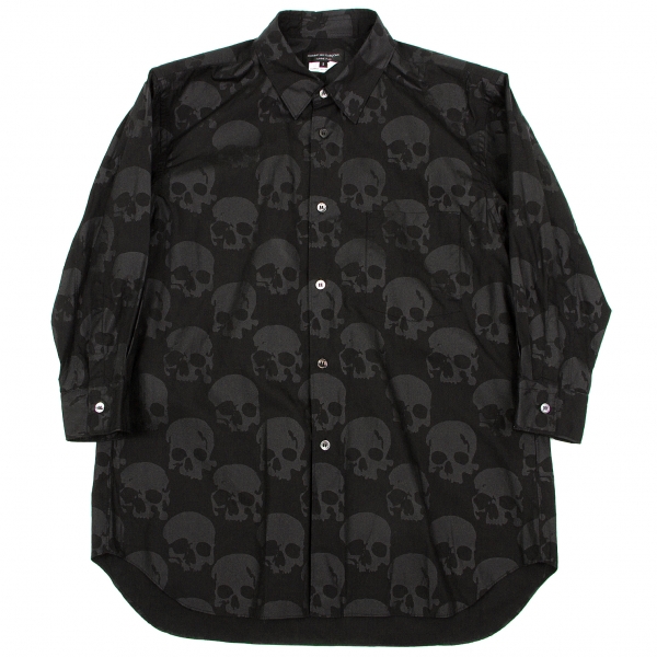 SALE) COMME des GARCONS HOMME PLUS Skull Printed Shirt Black S 