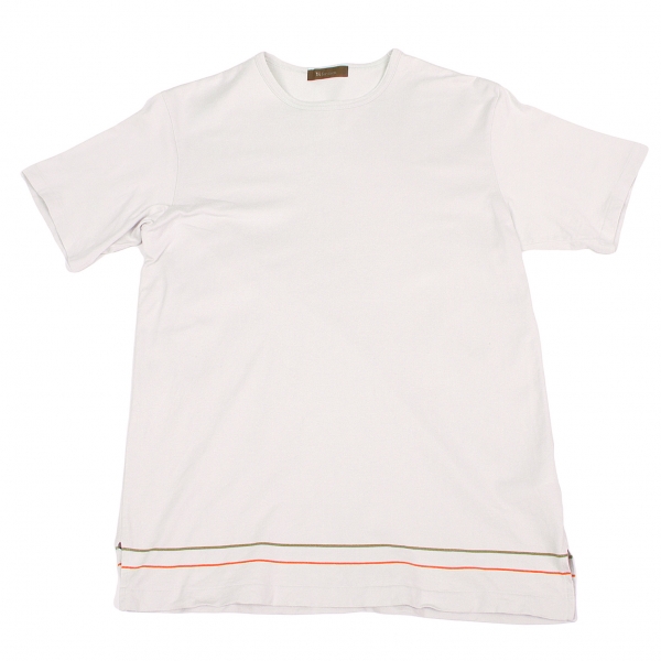 【SALE】ワイズフォーメンY's for men 裾二本ラインプリントTシャツ ライトグレー3