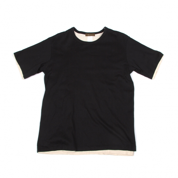 【SALE】ワイズフォーメンY's for men レイヤードデザインTシャツ 黒ベージュ3