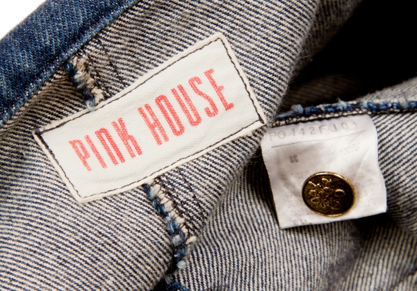 PINK HOUSE ピンクハウス セーラー襟 裾レース デニムジャケット