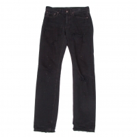  (SALE) MIHARA YASUHIRO Cotton Crash Design Pants (Trousers) Black 44