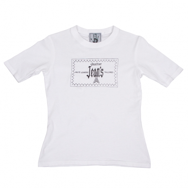 ゴルチエジーンズGAULTIER JEAN'S ロゴプリントTシャツ 白40