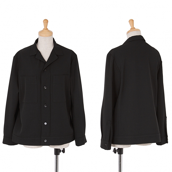 【SALE】ワイズY's ウールギャバシャツジャケット 黒3