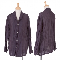  (FINAL PRICE) ALFASPIN Triacetate Linen Winkle Shirt Purple M