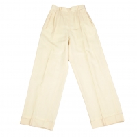  (SALE) Jean-Paul GAULTIER FEMME Wool Pants (Trousers) Ivory 40