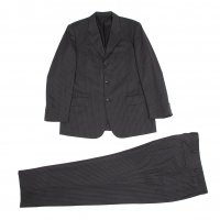  COMME des GARCONS HOMME Wool Polyester Strip Suit Charcoal M