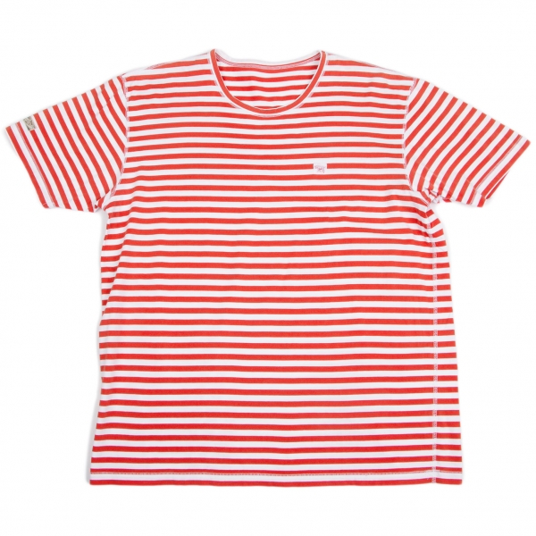 パパスPapas サイパッチボーダーTシャツ 赤白50L