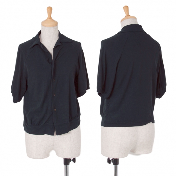 【SALE】ワイズY's コットンストレッチラグラン半袖ジャケット 紺3