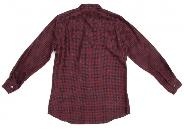 Louis Vuitton Cotton Silk Long Sleeve Shirt Bordeaux,Black 40