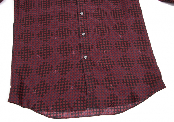 Louis Vuitton Brown/Black Wool/Silk Trunk Print Long Sleeve