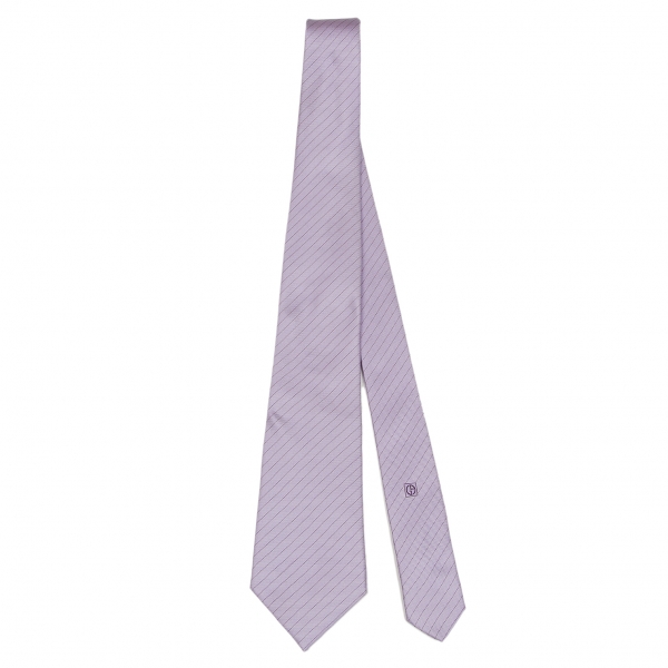 【最終値下げ】ジョルジオ アルマーニGIORGIO ARMANI シルク破線ストライプネクタイ 薄紫
