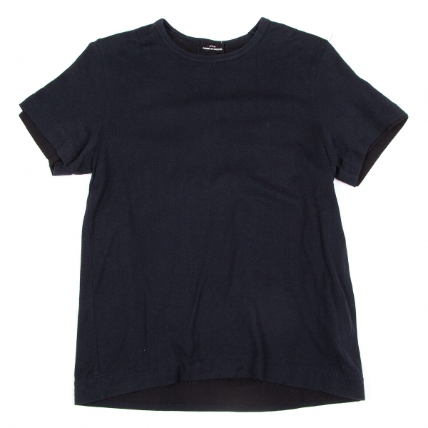 【SALE】トリココムデギャルソンtricot COMME des GARCONS レイヤードTシャツ 紺黒M位
