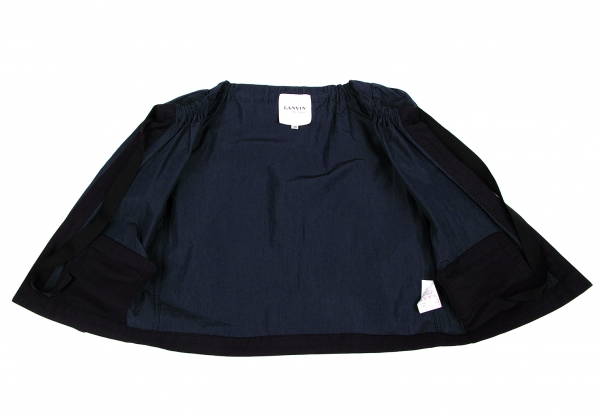 LANVIN en Bleu Short jacket Navy,Black 38 | PLAYFUL