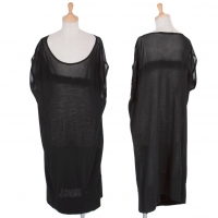  (SALE) LIMI feu See-through Raised fabric Dress Black S