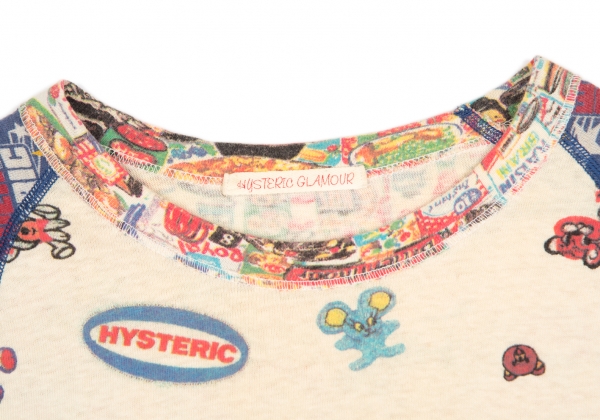 HYSTERIC GLAMOUR Print T-shirt Beige,Multi-Color F | PLAYFUL