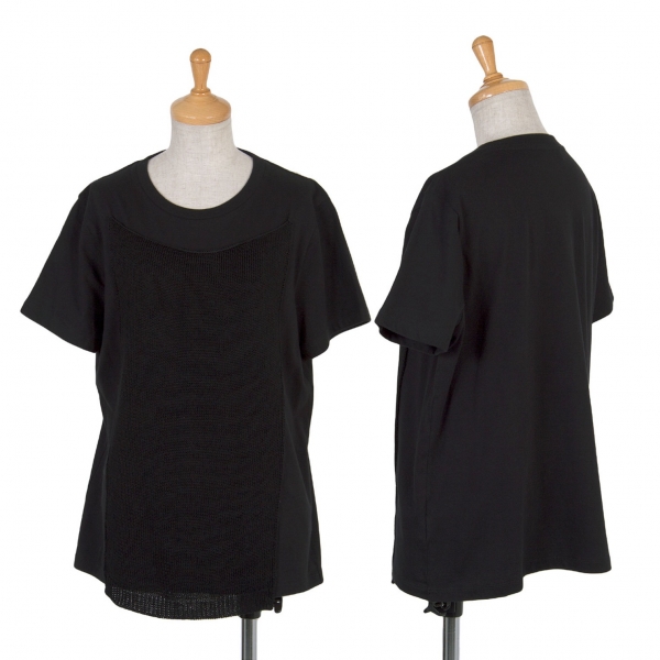 【SALE】リスマット バイ ワイズRISMAT by Y's ニットペーストデザインTシャツ 黒2