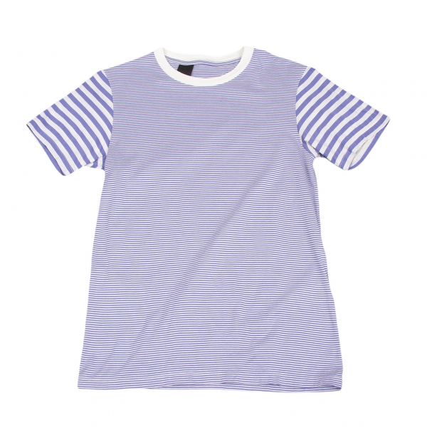 【SALE】エヌハリウッド N.HOOLYWOOD ボーダー切り替えTシャツ 紫白36