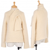  Yohji Yamamoto NOIR stole Design Knit Sweater Ivory 3