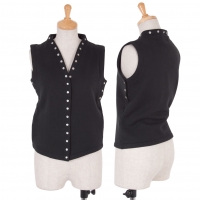 agnes b. Snap button design sweat vest (Waistcoat) Black S-M