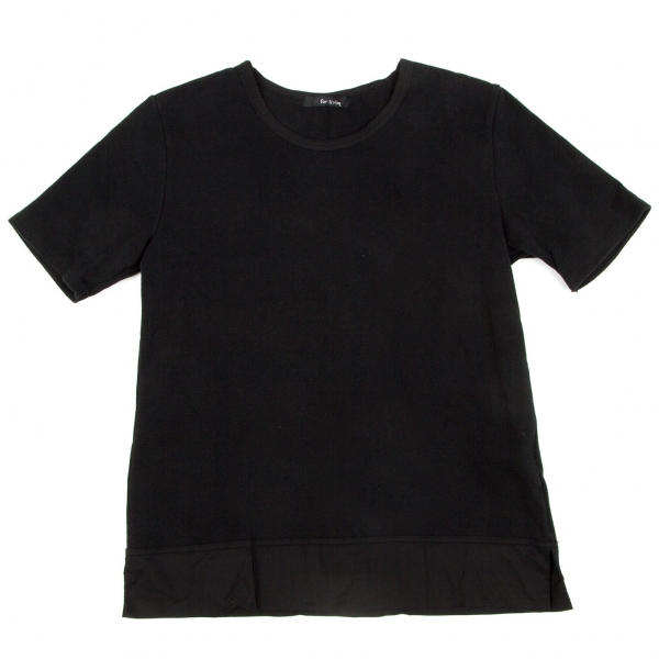 【SALE】ワイズフォーリビングY's for living 裾切替Tシャツ 黒M位
