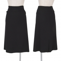  (SALE) Yohji Yamamoto FEMME Wool gabardine Skirt Black XS