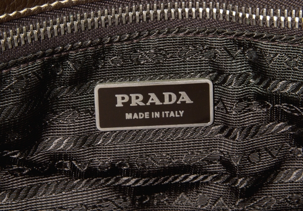 PRADA Leather Switch Nylon Shoulder Bag 