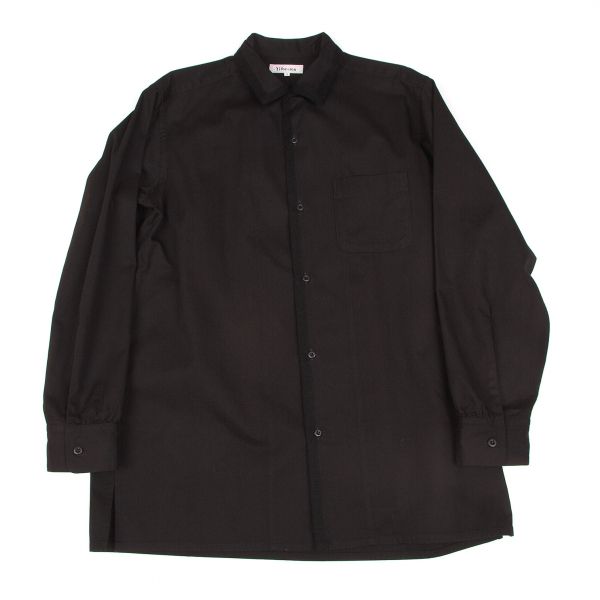 【SALE】ワイズフォーメンY's for men SHIRTS ニットパイピングシャツジャケット 黒白3