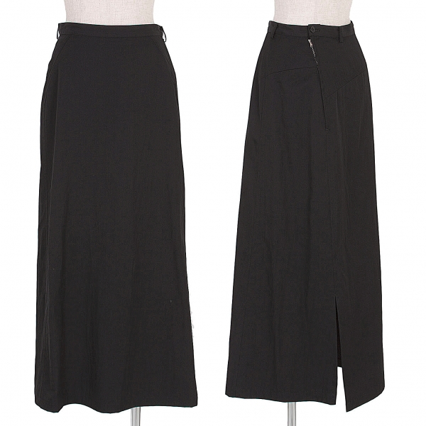 【SALE】ワイズY's ウールナイロン切替スカート 黒M