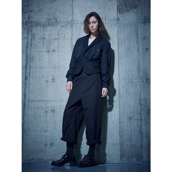 SALE) Yohji Yamamoto REGULATION High waist pants (Trousers) Black 