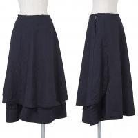  COMME des GARCONS Flower Pattern Jacquard Skirt Navy M