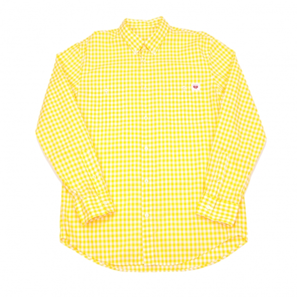 パパスPapas ギンガムチェックシャツ 黄白50L