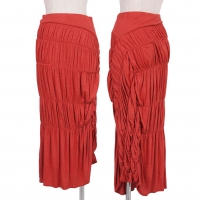  ISSEY MIYAKE HaaT Asymmetry Skirt Red 2