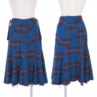  zucca Plaid Bleed Skirt Blue,Navy,Red M