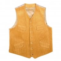  (SALE)Y's for men Corduroy Vest (Waistcoat) Mustard S-M