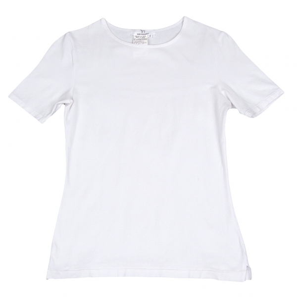ワイズ Y's コットンポリストレッチTシャツ 白3