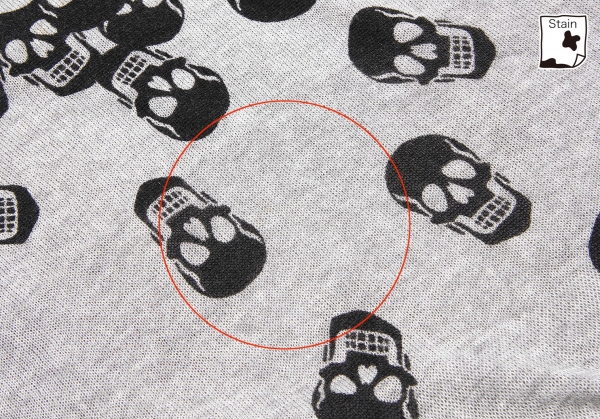 SALE) HYSTERIC GLAMOUR Skull Printed Knit T Shirt Grey,Charcoal 