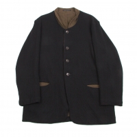  Yohji Yamamoto POUR HOMME Knit Reversible Jacket Black,Brown M
