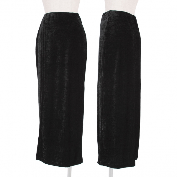 【SALE】ワイズY's ベロアラップデザインスカート 黒M位