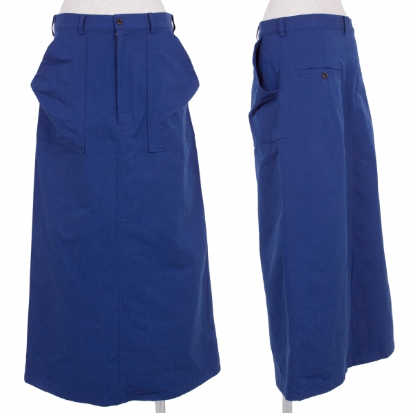 【最終値下げ】ワイズY's ナイロンポリ台形スカート 青M位