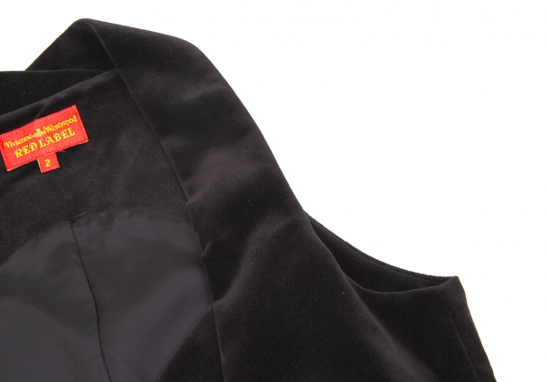 Vivienne Velour Rayed Layered Vest (Waistcoat) Black 2 PLAYFUL