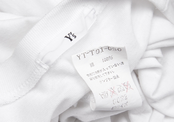 SALE】ワイズY's ワンポイントロゴプリントTシャツ 白M位