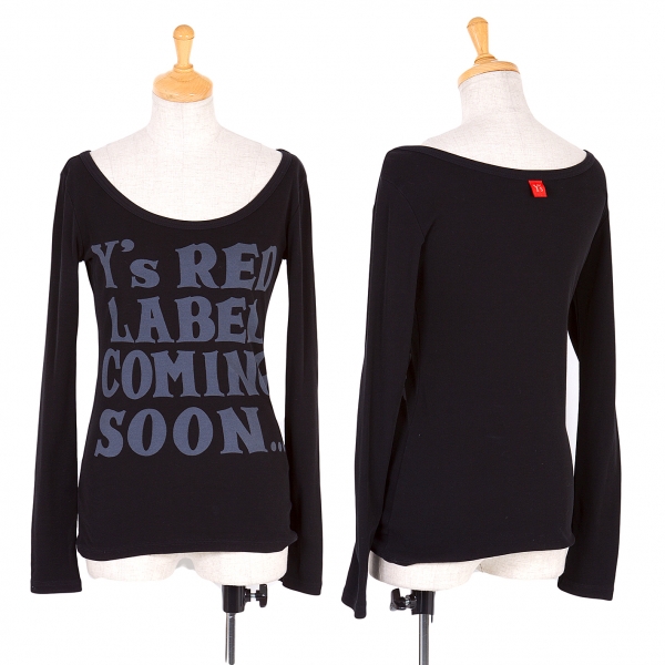 【SALE】ワイズレッドレーベルY's red Label プリントTシャツ 黒グレー2