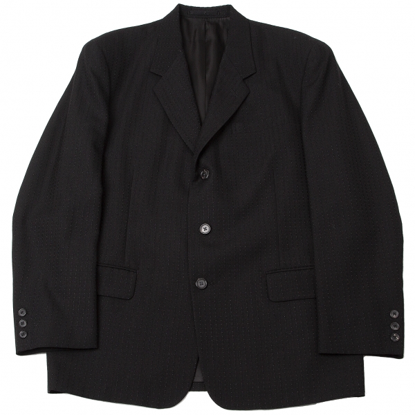 【SALE】ワイズフォーメンY's for men ウールストライプ織りジャケット 黒S